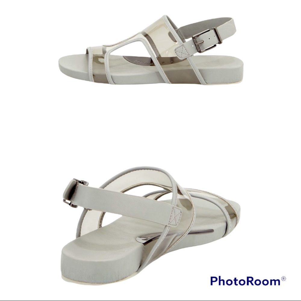 BCBGMaxAzria PVC T-Strap Sport Sandals Size 8M